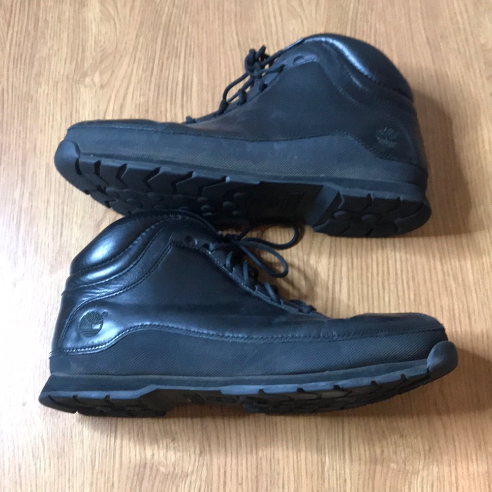 Timberland Boots Black Leather Size 12